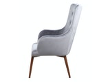 SalesFever® Sessel Anthrazit mit Armlehnen Samtstoff Holzbeine LIVIA 14003 Miniaturansicht - 3
