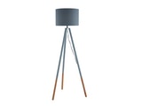 SalesFever® Stilvolle Grau / Eiche Stehlampe Tripod 13592 Miniaturansicht - 1