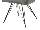 SalesFever® Esszimmerstuhl Anthrazit Textil mit Armlehnen und Rautensteppung Leonardo 4112/45J Miniaturansicht - 5