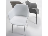 SalesFever® Esszimmerstuhl Weiß aus Kunststoff mit Armlehnen Matteo 3645/52 Miniaturansicht - 6