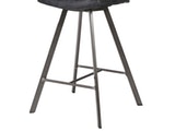 SalesFever® Barhocker Schwarz aus Kunstleder gepolstert Stahlgestell Sam-Luca 3691/44W Miniaturansicht - 3