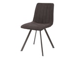 SalesFever® Esszimmerstuhl Anthrazit aus Textil und Vierkant Gestell Diego 3694/45 Miniaturansicht - 1