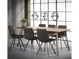 SalesFever® Esszimmerstuhl Anthrazit aus Textil und Vierkant Gestell Diego 3694/45 Miniaturansicht - 5