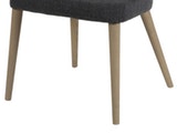 SalesFever® Esszimmerstuhl Stahlgrau Textil mit runder Rückenlehne und Eichengestell Finn-Luca 4532/48R Miniaturansicht - 4