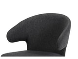 SalesFever® Esszimmerstuhl Stahlgrau Textil mit runder Rückenlehne und Eichengestell Finn-Luca 4532/48R Miniaturansicht - 3