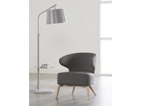 SalesFever® Sessel Grau aus Textil mit Armlehnen und Eichengestell Valentin 4540/48R Miniaturansicht - 2