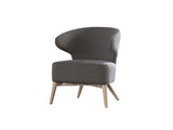 SalesFever® Sessel Grau aus Textil mit Armlehnen und Eichengestell Valentin 4540/48R Miniaturansicht - 1