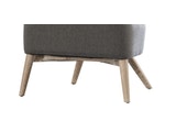SalesFever® Sessel Grau aus Textil mit Armlehnen und Eichengestell Valentin 4540/48R Miniaturansicht - 4