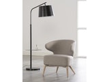 SalesFever® Sessel Lehm aus Textil mit Armlehnen und Eichengestell Valentin 4540/61R Miniaturansicht - 2