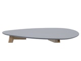 SalesFever® Couchtisch Grau 100x50 cm nierenförmig aus MDF und Eiche Leano 3395/48 Miniaturansicht - 3