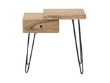 SalesFever® Beistelltisch Rechts Nachttisch aus Akazie mit Schublade Luan-Noel 2515/15 Miniaturansicht - 1