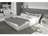 Innocent® Polsterbett 140x200 cm hellgrau weiß Doppelbett LED Beleuchtung MAGARI 12458 Miniaturansicht - 1