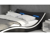 Innocent® Polsterbett 140x200 cm schwarz weiß Doppelbett LED Beleuchtung MAGARI 12150 Miniaturansicht - 4