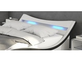 Innocent® Polsterbett 140x200 cm weiß schwarz Doppelbett LED Beleuchtung MAGARI 12153 Miniaturansicht - 4