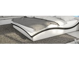 Innocent® Polsterbett 140x200 cm weiß schwarz Doppelbett LED Beleuchtung MAGARI 12153 Miniaturansicht - 5