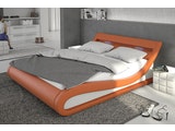 Innocent® Polsterbett 160x200 cm orange weiß Doppelbett LED Beleuchtung BELLUGIA 386613 Miniaturansicht - 1