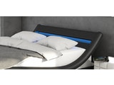 Innocent® Polsterbett 180x200 cm schwarz weiß Doppelbett LED Beleuchtung BELLUGIA 12142 Miniaturansicht - 4