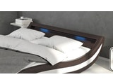 Innocent® Polsterbett 180x200 cm braun weiß Doppelbett LED Beleuchtung ACCENTOX 12597 Miniaturansicht - 4