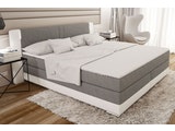 Innocent® Boxspringbett 180x200 cm grau weiß Stoffbezug LED BARGO 12430 Miniaturansicht - 1