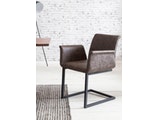 SalesFever® Baumkantentisch Stühle dunkelbraun Essgruppe 200 cm massiv NATUR 5tlg GAIA 382028 Miniaturansicht - 6