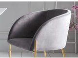 SalesFever® Polsterstuhl grau Samtstoff mit Armlehnen Messing Stuhl SJARD 381762 Miniaturansicht - 5