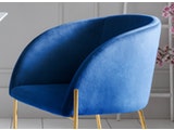 SalesFever® Polsterstuhl blau Samtstoff mit Armlehnen Messing Stuhl SJARD 381779 Miniaturansicht - 6