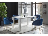 SalesFever® Polsterstuhl blau Samtstoff mit Armlehnen Messing Stuhl SJARD 381779 Miniaturansicht - 3