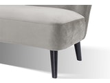 SalesFever® Sofa grau 2-Sitzer Sitzbank Retro aus Samt Calypso 387955 Miniaturansicht - 5