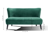 SalesFever® Sofa seegrün 2-Sitzer Sitzbank Retro aus Samt Calypso 387962 Miniaturansicht - 6