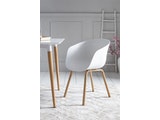 SalesFever® Essgruppe 4 Stühle weiß weiß mit Tisch 120x80 cm und 4 Stühlen 5-tlg. Nordin 390283 Miniaturansicht - 2
