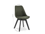 SalesFever® Esszimmerstuhl grün 2er Set Stoff mit Steppung und Sitzkissen Cleo 389850 Miniaturansicht - 4