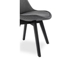 SalesFever® Esszimmerstuhl grau 2er Set Stoff mit Steppung und Sitzkissen Cleo 389867 Miniaturansicht - 7