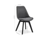 SalesFever® Esszimmerstuhl grau 2er Set Stoff mit Steppung und Sitzkissen Cleo 389867 Miniaturansicht - 5