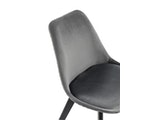 SalesFever® Esszimmerstuhl grau 2er Set Samt mit Steppung und Sitzkissen Cleo 389874 Miniaturansicht - 8