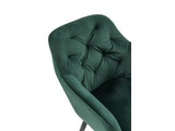 SalesFever® Polsterstuhl grün Samt mit Armlehnen und Knopfheftung Fran 389997 Miniaturansicht - 8