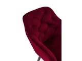 SalesFever® Polsterstuhl rot Samt mit Armlehnen und Knopfheftung Fran 396131 Miniaturansicht - 6