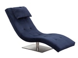 SalesFever® Liege blau Polsterliege Relaxliege 200 cm Design Samt Tiara 390344 Miniaturansicht - 2