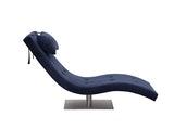 SalesFever® Liege blau Polsterliege Relaxliege 200 cm Design Samt Tiara 390344 Miniaturansicht - 4