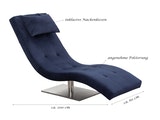 SalesFever® Liege blau Polsterliege Relaxliege 200 cm Design Samt Tiara 390344 Miniaturansicht - 8
