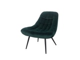 SalesFever® Loungesessel grün XXL-Sitzfläche Steppung Samt Metall schwarz CHICAGO 390542 Miniaturansicht - 2
