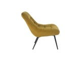 SalesFever® Loungesessel gelb XXL-Sitzfläche Steppung Samt Metall schwarz CHICAGO 390559 Miniaturansicht - 4