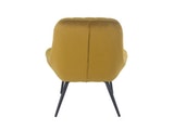 SalesFever® Loungesessel gelb XXL-Sitzfläche Steppung Samt Metall schwarz CHICAGO 390559 Miniaturansicht - 6