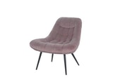 SalesFever® Loungesessel rosa XXL-Sitzfläche Steppung Samt Metall schwarz CHICAGO 390566 Miniaturansicht - 2