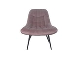 SalesFever® Loungesessel rosa XXL-Sitzfläche Steppung Samt Metall schwarz CHICAGO 390566 Miniaturansicht - 3