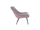 SalesFever® Loungesessel rosa XXL-Sitzfläche Steppung Samt Metall schwarz CHICAGO 390566 Miniaturansicht - 4