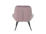 SalesFever® Loungesessel rosa XXL-Sitzfläche Steppung Samt Metall schwarz CHICAGO 390566 Miniaturansicht - 6
