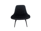 SalesFever® Loungesessel schwarz XXL-Sitzfläche Steppung Samt Metall schwarz CHICAGO 390573 Miniaturansicht - 3