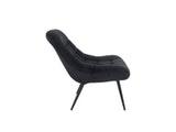 SalesFever® Loungesessel schwarz XXL-Sitzfläche Steppung Samt Metall schwarz CHICAGO 390573 Miniaturansicht - 4
