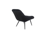 SalesFever® Loungesessel schwarz XXL-Sitzfläche Steppung Samt Metall schwarz CHICAGO 390573 Miniaturansicht - 5
