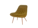 SalesFever® Loungesessel gelb XXL-Sitzfläche Steppung Samt Metall Holzoptik CHICAGO 390610 Miniaturansicht - 2